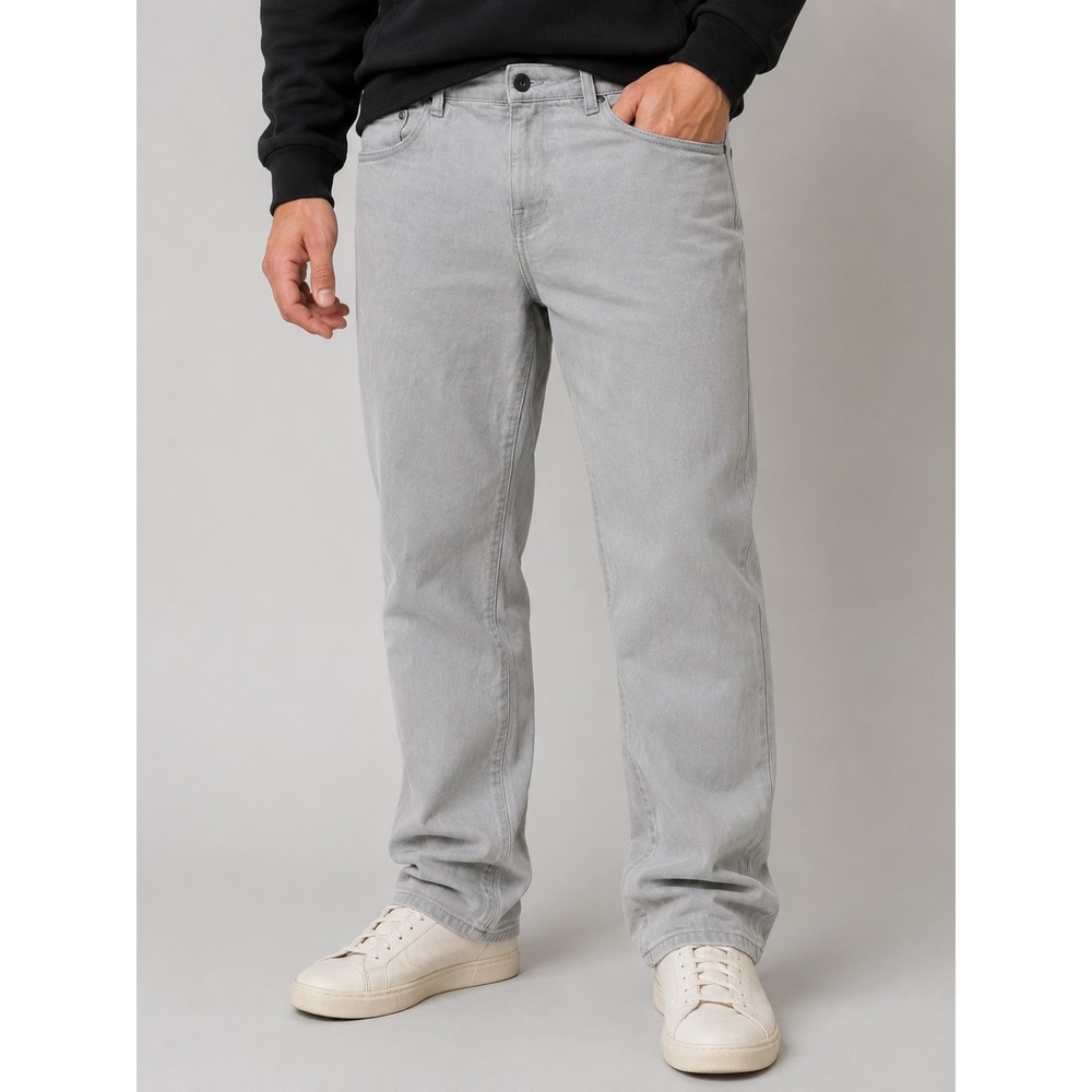 Red Herring Men's Gray Straight Leg Denim Jeans Size 34x32 Excellent Condition